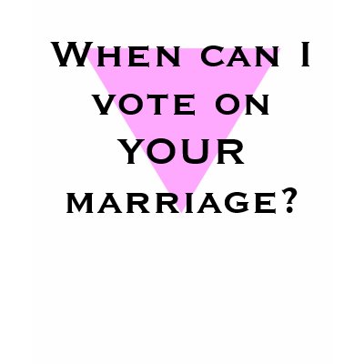 When can I vote on YOUR marriage? T-shirt by rosethorne