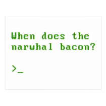 When Does the Narwhal Bacon VGA Reddit Question Postcards