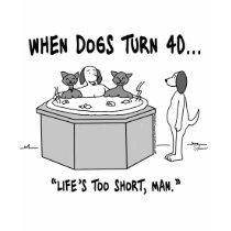 When Dogs Turn 40 Women's Baby Doll T-Shirt