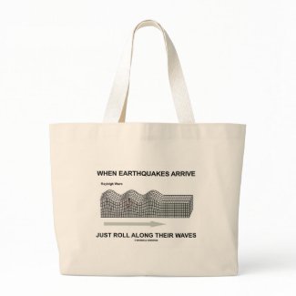 When Earthquakes Arrive Just Roll Along Waves bag