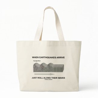 When Earthquakes Arrive Just Roll Along Waves bag