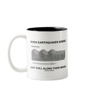 When Earthquakes Arrive Just Roll Along Waves mug