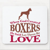 When God Created Boxers mousepads