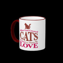 When God Created Cats mugs