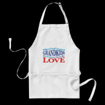 When God Created Grandkids aprons