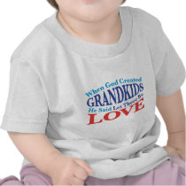 When God Created Grandkids t-shirts