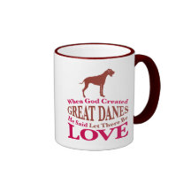 When God Created Great Danes Mugs