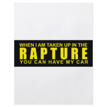 When I Am Taken Up In The Rapture... Full Color Flyer