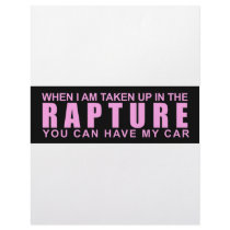 When I Am Taken Up In The Rapture... letterhead