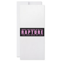 When I Am Taken Up In The Rapture... rack cards by classicgodshop When I Am Taken Up In The Rapture... rack cards