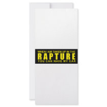 When I Am Taken Up In The Rapture... rack cards by classicgodshop When I Am Taken Up In The Rapture... rack cards