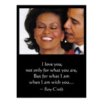 WHEN I AM WITH YOU POSTER, BARACK & MICHELLE OBAMA posters