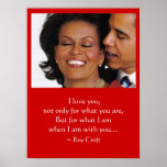 WHEN I AM WITH YOU POSTER, BARACK & MICHELLE OBAMA