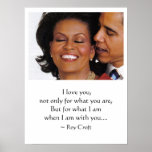 WHEN I AM WITH YOU POSTER, BARACK & MICHELLE OBAMA