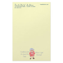When I Got Married Funny Humorous Stationery