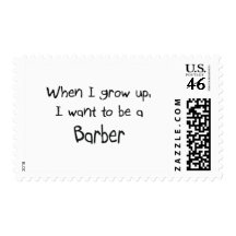When I grow up I want to be a Barber Postage Stamps