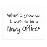 When I grow up I want to be a Navy Officer Post Card