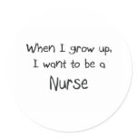 When I grow up I want to be a Nurse stickers