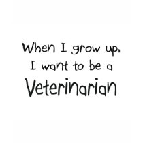 When I grow up I want to be a Veterinarian t-shirts