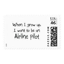 When I grow up I want to be an Airline Pilot Stamp
