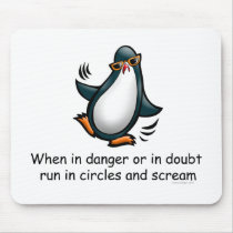 When In Danger Mousepads by ironydesign When In Danger Mousepads