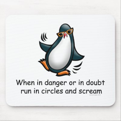 When In Danger Mousepads by ironydesign
