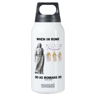 When In Rome Do As Romans Do (Toga Clothing) 10 Oz Insulated SIGG Thermos Water Bottle