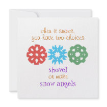 "When It Snows" holiday photo card invitations