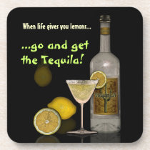 When life gives you Lemons cork coasters