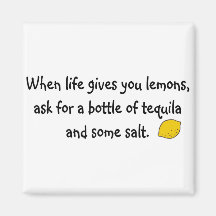 When life gives you lemons fridge magnets