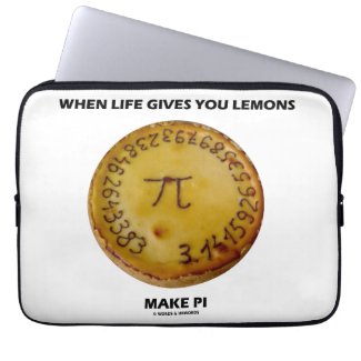 When Life Gives You Lemons Make Pi (Pie Humor) Laptop Computer Sleeve