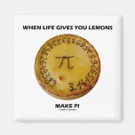When Life Gives You Lemons Make Pi (Pie Humor) Fridge Magnet