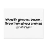 When Life Gives You Lemons Throw Them At Your.... Postcards
