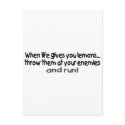 When Life Gives You Lemons Throw Them At Your.... postcards