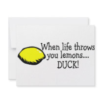 When Life Throws You Lemons Duck Personalized Invitation