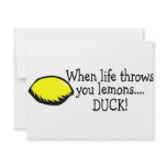 When Life Throws You Lemons Duck Personalized Invitation