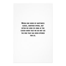 When One Door Closes Custom Stationery