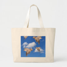 When Pigs Fly Canvas Bags