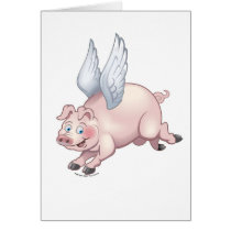 When Pigs Fly Greeting Card cards