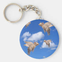 When Pigs Fly Keychain