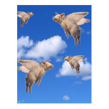 When Pigs Fly Post Cards