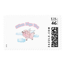 when pigs fly postage stamps