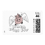 When Pigs Fly Postage Stamps