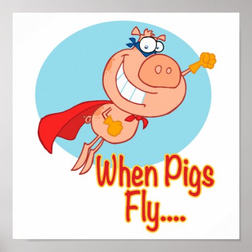 when pigs fly clipart - photo #20