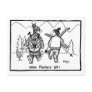 when plumbers ski postcard
