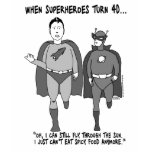 When Superheroes Turn 40 Women's Baby Doll T-Shirt t-shirts