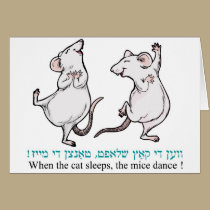 When the cat sleeps, the mice dance ! cards