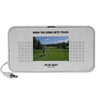 When The Going Gets Tough I Play Golf (Golfer) iPhone Speakers