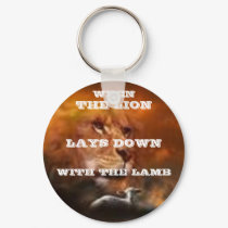 WHEN THE LION LAYS DOWN WITH THE LAMB keychains by threecrosses WHEN THE LION LAYS DOWN WITH THE LAMB keychains