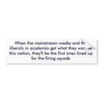When the mainstream media and the liberals in a... bumper stickers